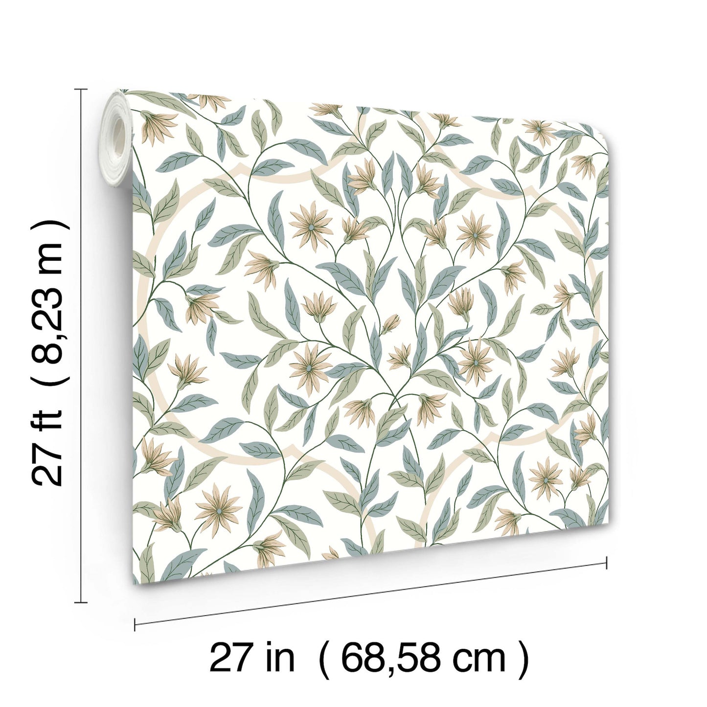 York Wallcoverings Earthy Tones Eucalyptus Jasmine Wallpaper Florals & Flowers Florals & Flowers Jasmine   - GO8253