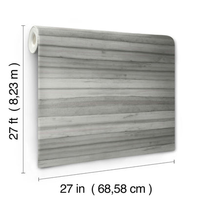 York Wallcoverings Greenhouse Pandora Leaf Grey Wallpaper  Stripes Greys   - GO8264