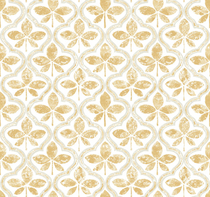 York Wallcoverings Blues II Sevilla Ochre Wallpaper  Geometrics Yellows   - GO8271