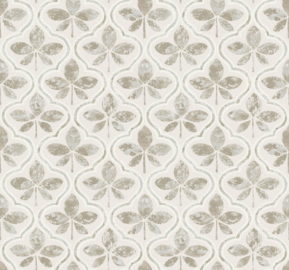 York Wallcoverings Earthy Tones Sevilla Grey Wallpaper  Geometrics Greys   - GO8272