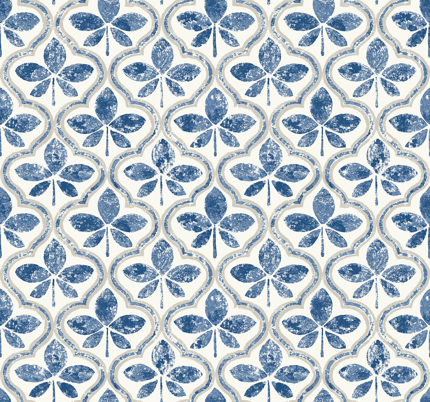 York Wallcoverings Black and White, III Sevilla Cobalt Wallpaper  Geometrics Blues   - GO8273