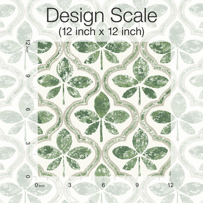 York Wallcoverings Greenhouse Sevilla Clover Wallpaper  Geometrics Greens   - GO8274