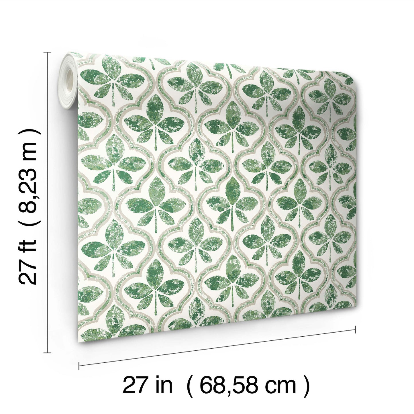 York Wallcoverings Greenhouse Sevilla Clover Wallpaper  Geometrics Greens   - GO8274
