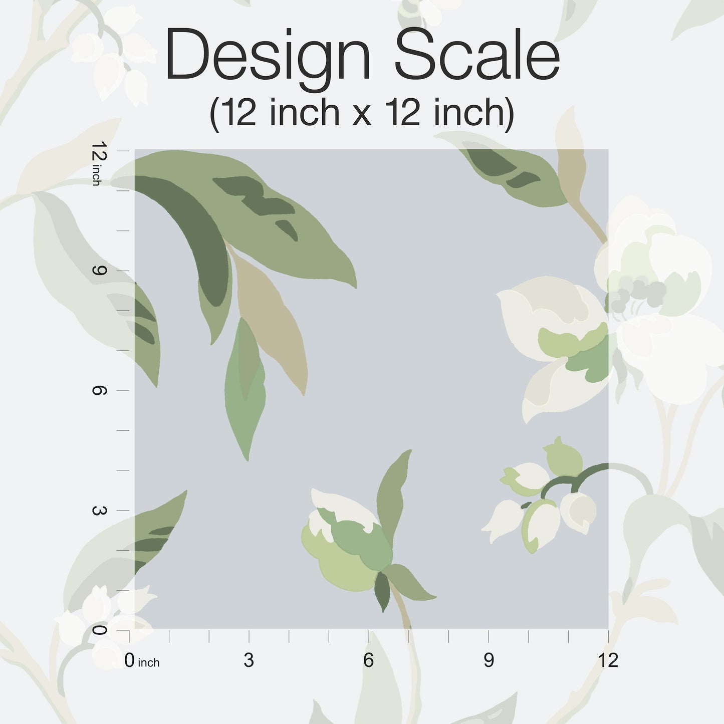 York Wallcoverings Greenhouse Springtime Blue and Green Wallpaper  Florals and Flowers Multicolor   - GO8282