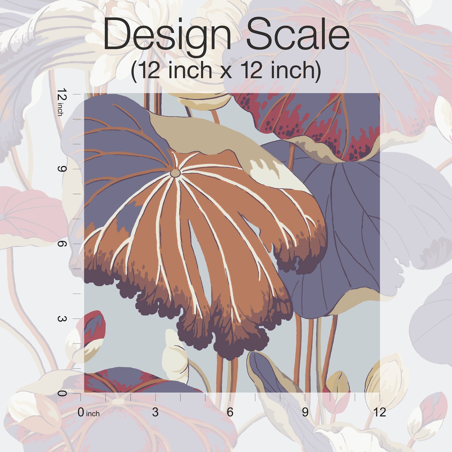 York Wallcoverings Greenhouse Lotus Pond Purple and Pink Wallpaper  Botanical Multicolor   - GO8291