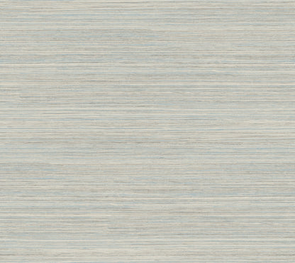 York Wallcoverings Artistic Abstracts Fountain Grass Blue Wallpaper Transitional Faux Grasscloth Blues   - GO8302
