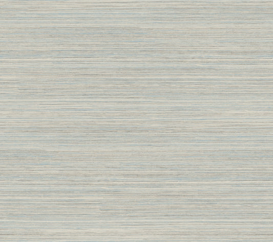 York Wallcoverings Artistic Abstracts Fountain Grass Blue Wallpaper Transitional Faux Grasscloth Blues   - GO8302
