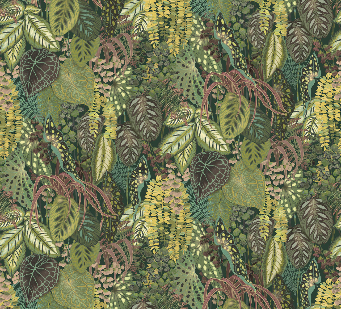 York Wallcoverings Grasscloth and Natural Resource Greenery Jade Wall Mural  Tropical Greens   - GO8331M