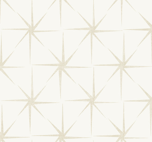York Wallcoverings Grandmillennial Evening Star Pearl Wallpaper  Geometrics Whites and Off-Whites   - GR5942