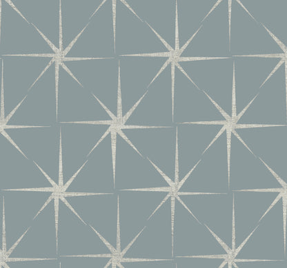 York Wallcoverings Blues II Evening Star Blue Wallpaper  Geometrics Blues   - GR5945