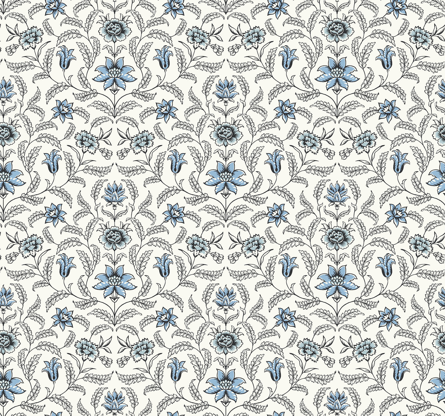 York Wallcoverings Grandmillennial Vintage Blooms Blue Wallpaper  Florals and Flowers Blues   - GR5981
