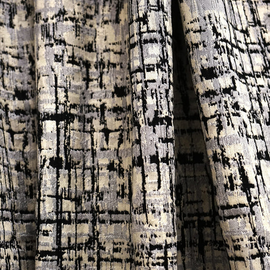 JF Fabrics JF Studio GRANGE 97 Fabric Transitional,Contemporary Black,Grey,Silver  Jacquard - 7630997 SJ101