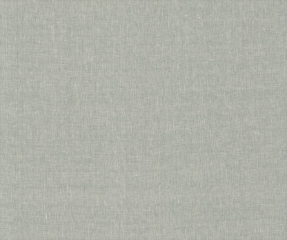Light gray, sheer linen-like wallpaper with a subtle woven texture in Sparkling Ash.