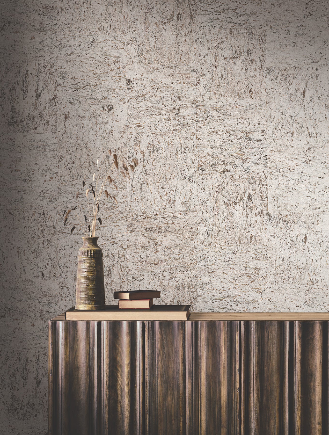 York Wallcoverings Ronald Redding Caldera Cork Silver Birch Wallpaper Cork Naturals Silver Birch  Wallpaper - GRL88203