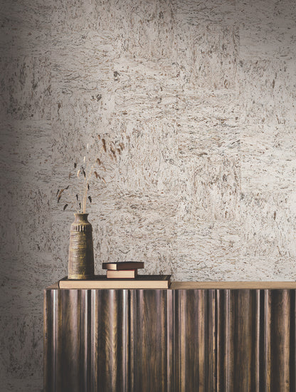 York Wallcoverings Ronald Redding Caldera Cork Silver Birch Wallpaper Cork Naturals Silver Birch  Wallpaper - GRL88203