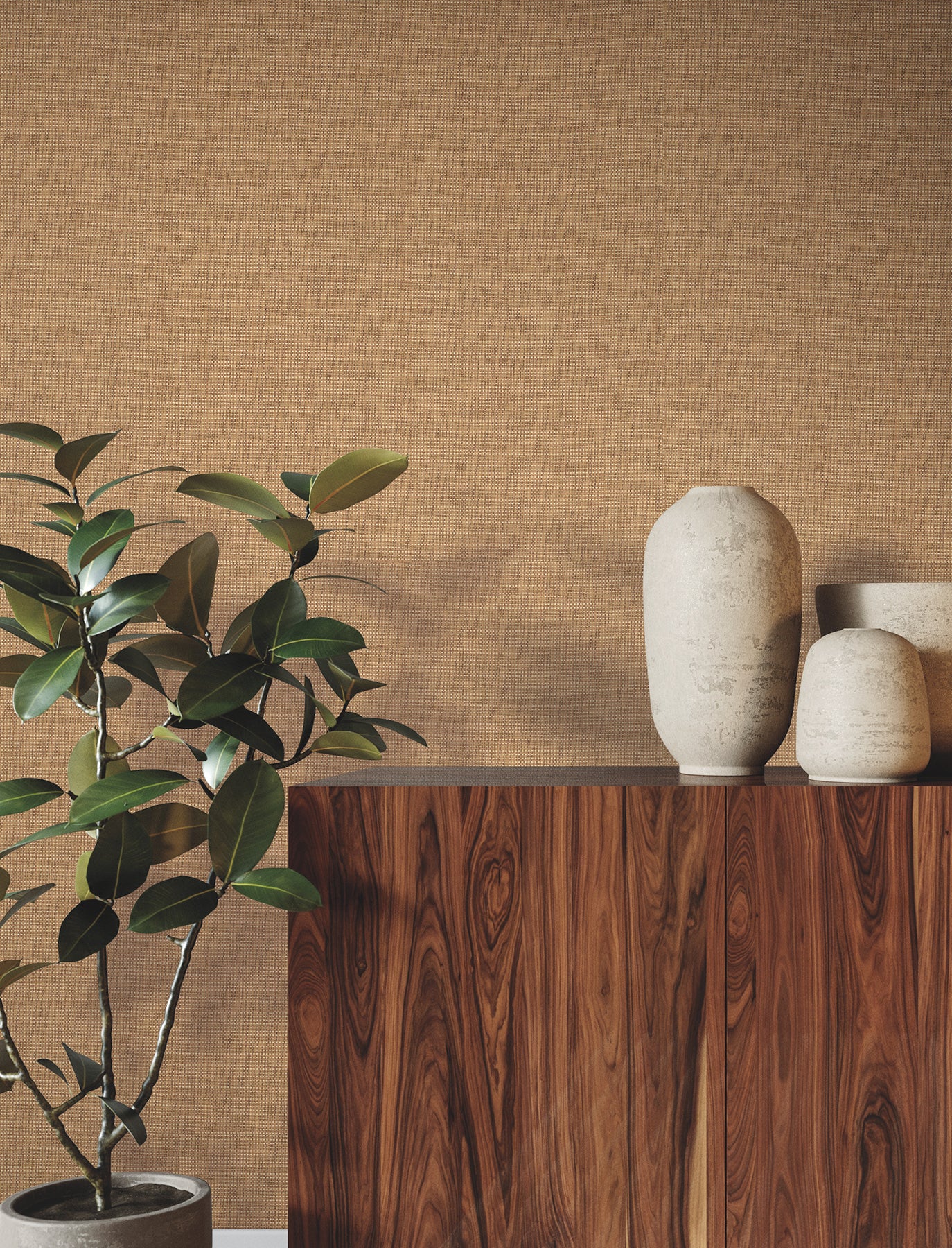 York Wallcoverings Ronald Redding Check Paperweave Saddle Weave Wallpaper Paper Weave Naturals Saddle Weave  Wallpaper - GRL88364