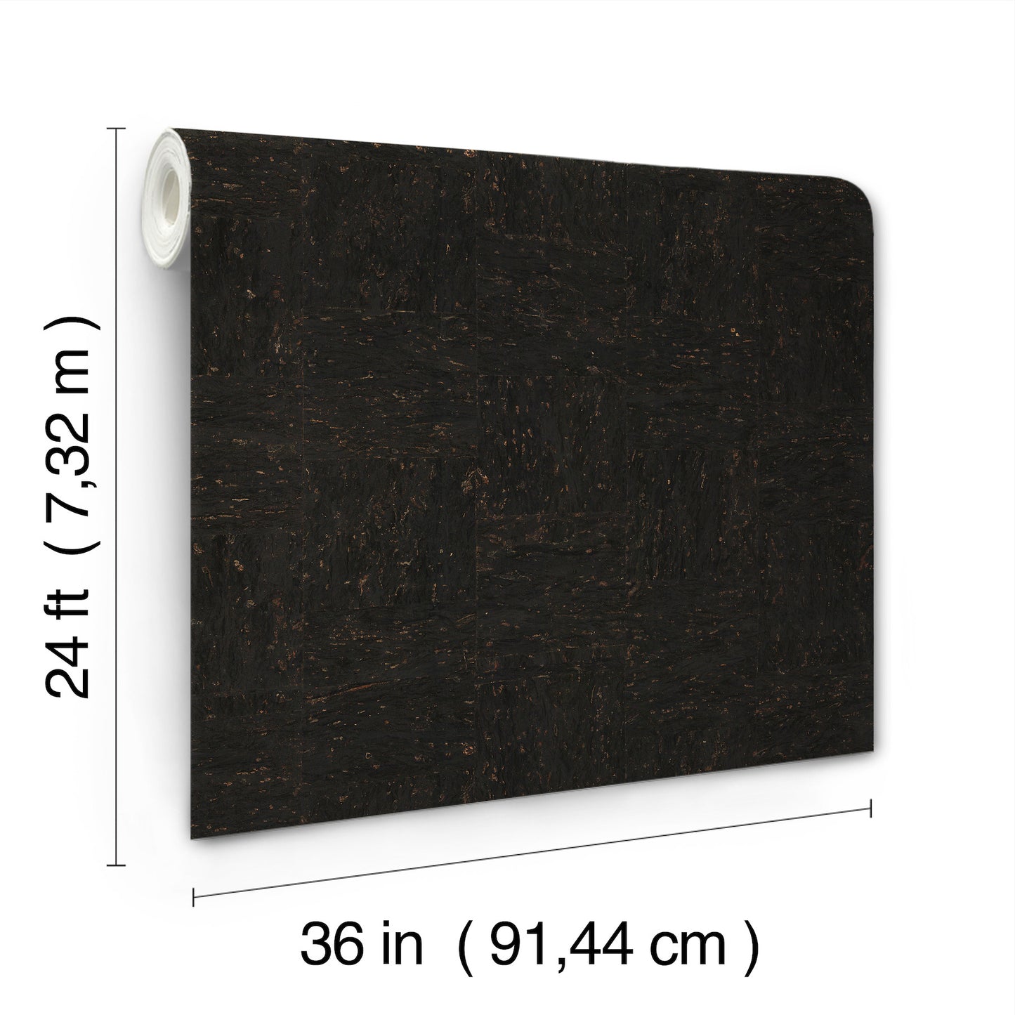 York Wallcoverings Ronald Redding Caldera Cork Black Wallpaper Cork Naturals Black  Wallpaper - GRL88370