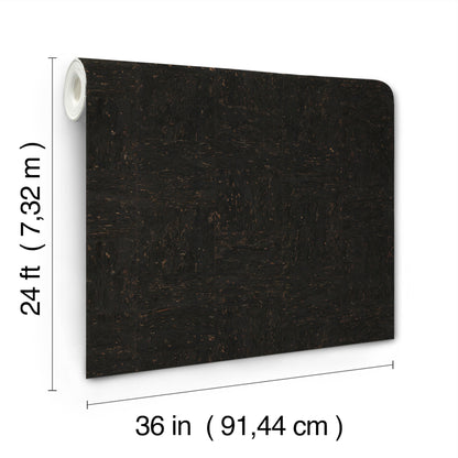 York Wallcoverings Ronald Redding Caldera Cork Black Wallpaper Cork Naturals Black  Wallpaper - GRL88370