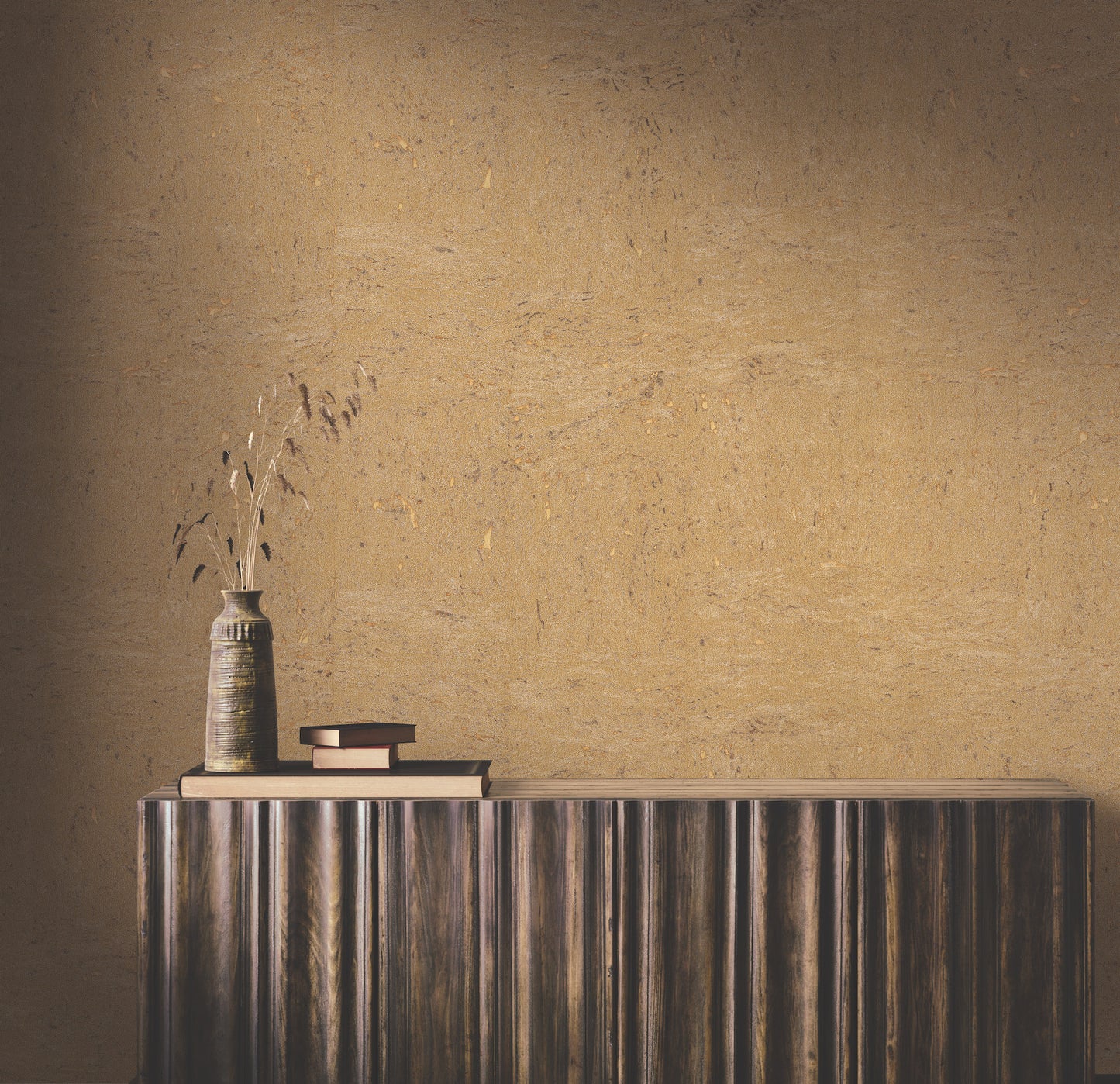 York Wallcoverings Ronald Redding Caldera Cork Antique Gold Wallpaper Cork Naturals Antique Gold  Wallpaper - GRL88374
