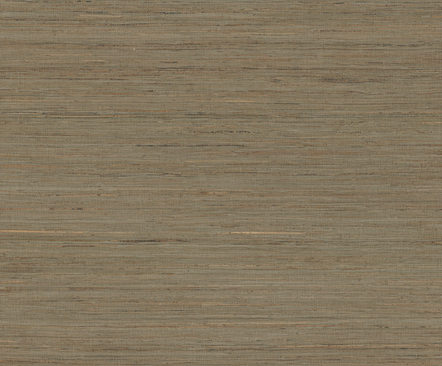 Charcoal grasscloth wallpaper with multicolored hemp fibers and subtle woven texture.