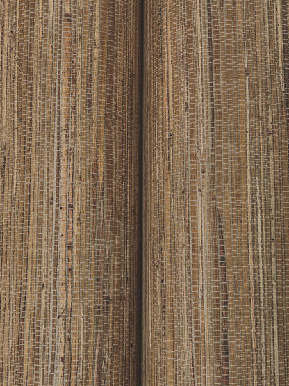 York Wallcoverings Ronald Redding Multicolored Hemp Brown Wallpaper Grasscloth Naturals Brown  Wallpaper - GRL88376