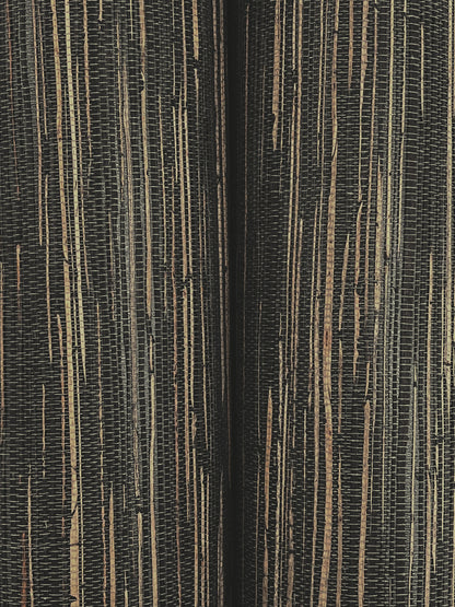 York Wallcoverings Ronald Redding Multicolored Hemp Gunmetal Wallpaper Grasscloth Naturals Gunmetal  Wallpaper - GRL88379