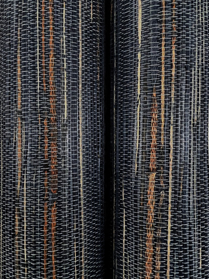 York Wallcoverings Ronald Redding Multicolored Hemp Navy Wallpaper Grasscloth Naturals Navy  Wallpaper - GRL88381