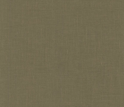 Olive-brown jute-weave grasscloth wallpaper swatch with a woven texture.
