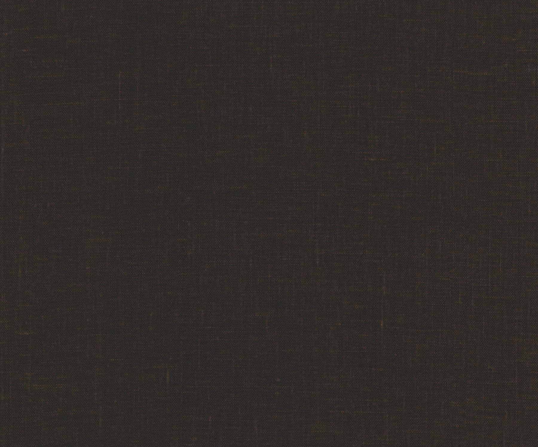 Dark charcoal brown grasscloth wallpaper with a subtle jute weave texture.