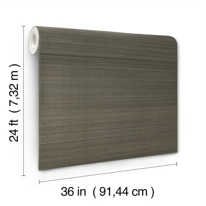 York Wallcoverings Ronald Redding Tailored Abaca Walnut Wallpaper Grasscloth Naturals Walnut  Wallpaper - GRL88407