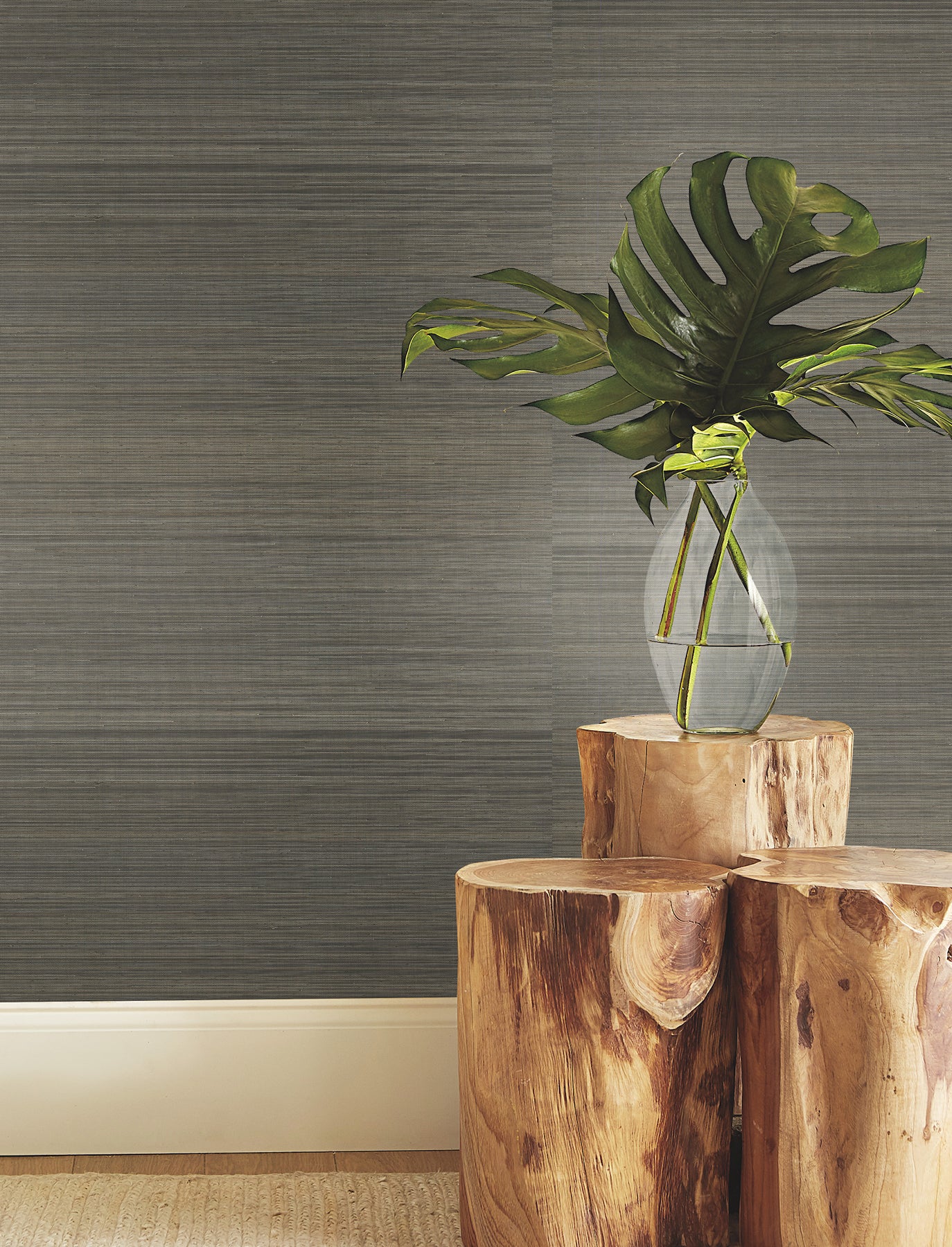 York Wallcoverings Ronald Redding Tailored Abaca Walnut Wallpaper Grasscloth Naturals Walnut  Wallpaper - GRL88407