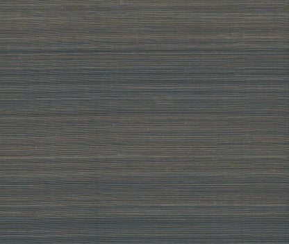 Blue ombre abaca grasscloth wallpaper with natural woven texture.