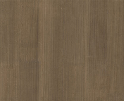Brown wood-grain wallpaper with warm oak veneer and vertical grain pattern.