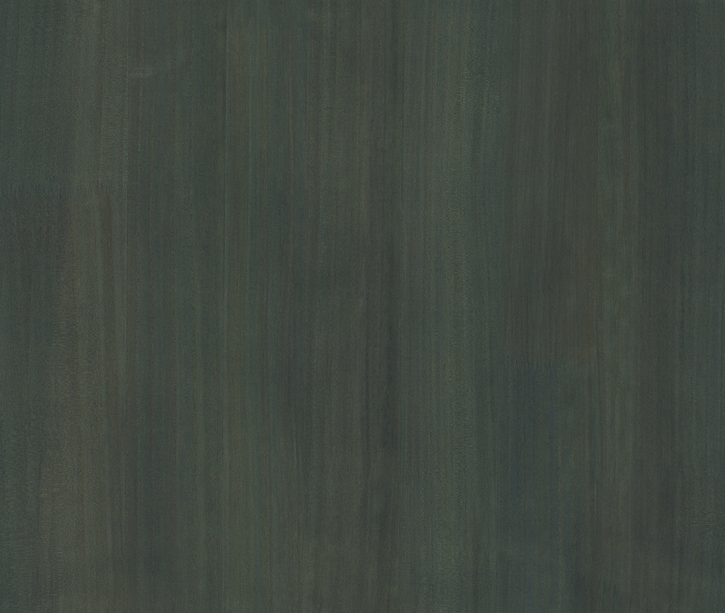 Dark green-gray Verdigris wood veneer wallpaper with vertical wood grain and matte finish.