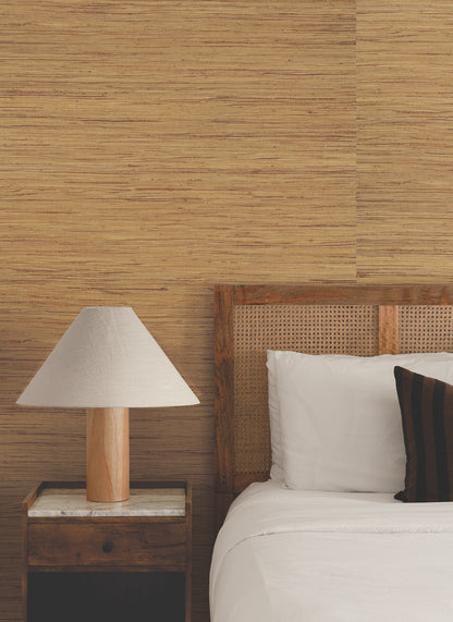 York Wallcoverings Ronald Redding Multicolored Hemp Dorset Gold Wallpaper Grasscloth Naturals Dorset Gold  Wallpaper - GRL88469