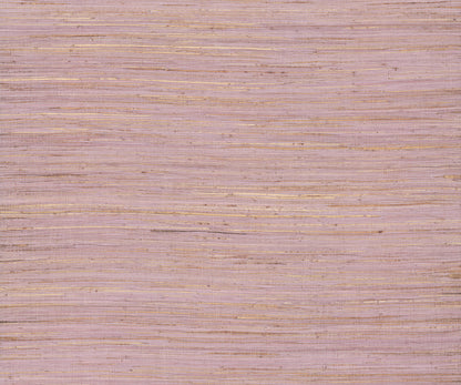 Pink-lavender multicolored hemp grasscloth wallpaper with natural texture.