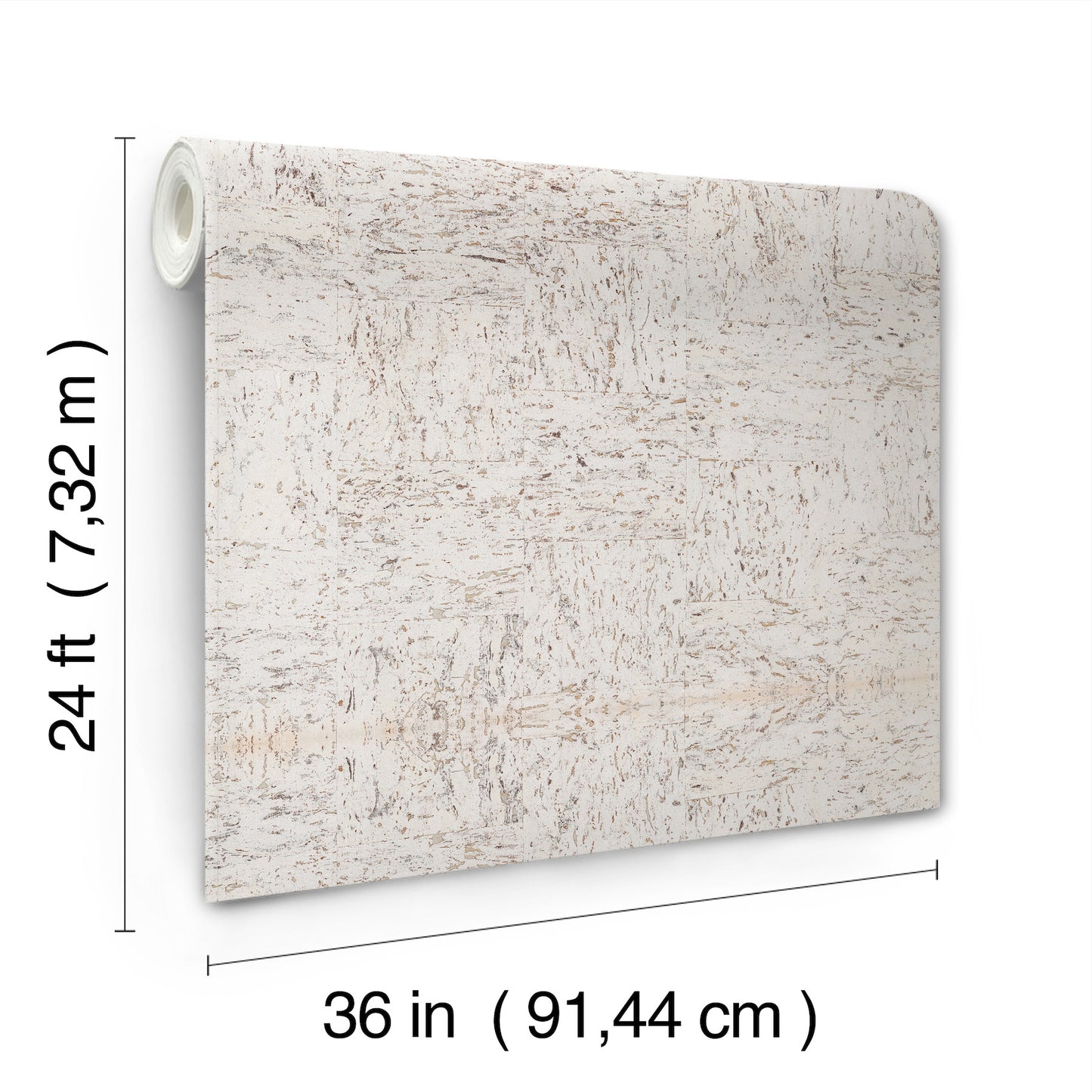 York Wallcoverings Ronald Redding Caldera Cork White Pearl Wallpaper Cork Naturals White Pearl  Wallpaper - GRL89190