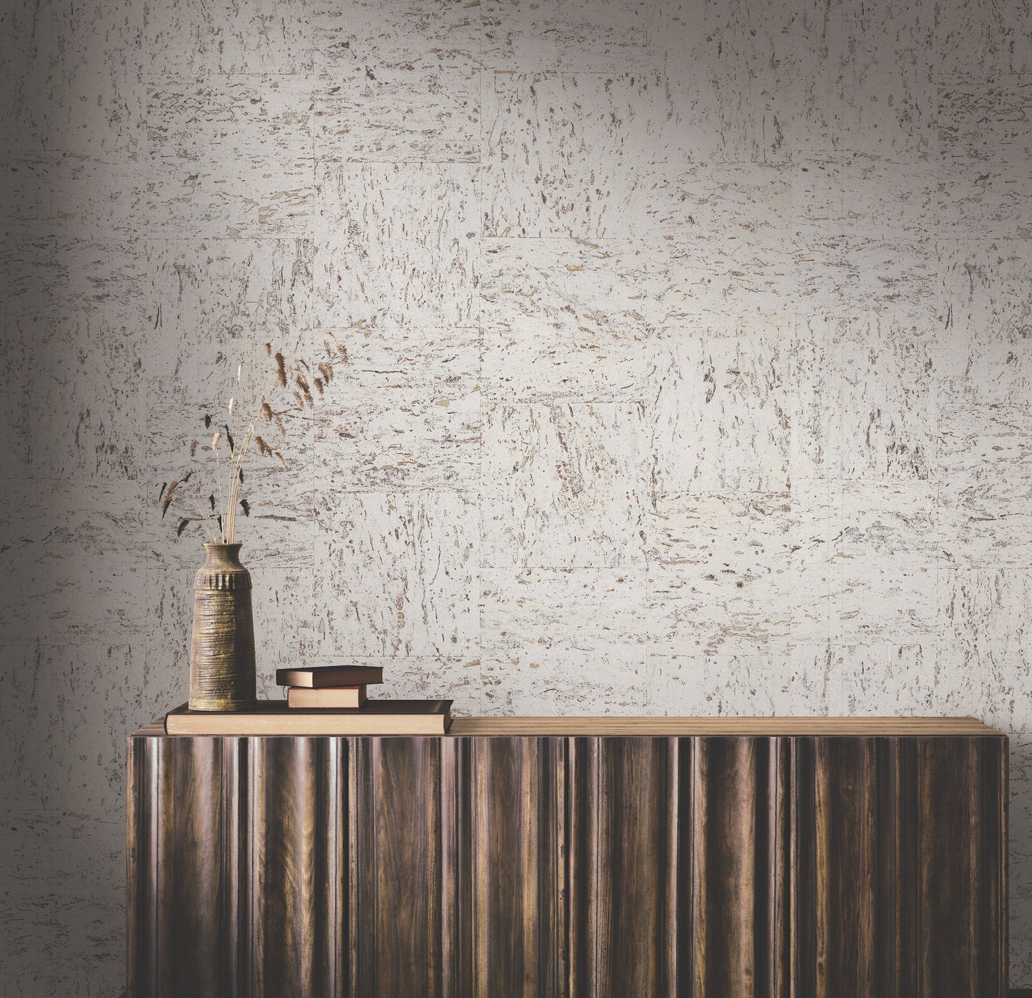 York Wallcoverings Ronald Redding Caldera Cork White Pearl Wallpaper Cork Naturals White Pearl  Wallpaper - GRL89190