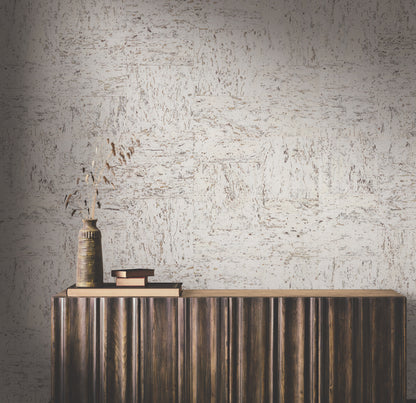 York Wallcoverings Ronald Redding Caldera Cork White Pearl Wallpaper Cork Naturals White Pearl  Wallpaper - GRL89190