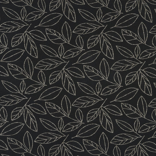 JF Fabrics Crypton GROWTH 97 Fabric Foliage, Novelty Black, Grey  Woven - 8947297 J8911