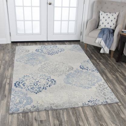 Rug, transitional style, 2' x 3'.
