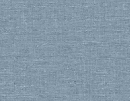 Seabrook Designs Linen & Silk Textures Nomi Faux Linen Contemporary Blues Matte Sidewall - GT30030