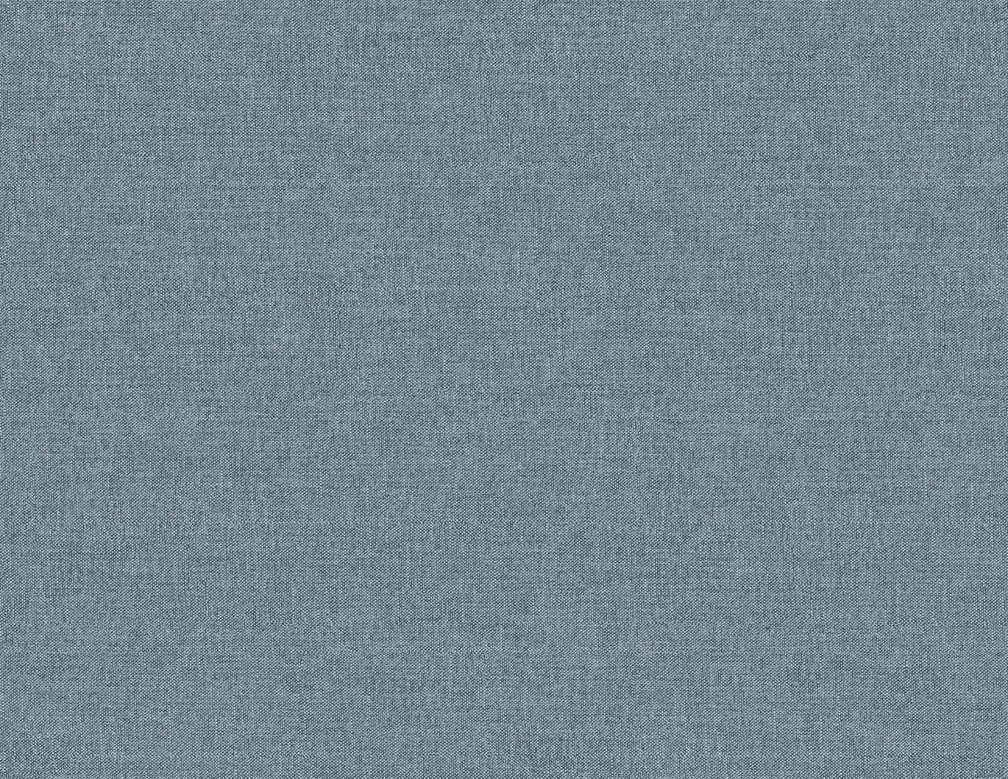 Seabrook Designs Linen & Silk Textures Normandy Faux Linen Contemporary Blues Matte Sidewall - GT30329