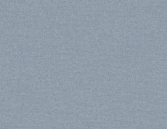 Seabrook Designs Linen & Silk Textures Normandy Faux Linen Contemporary Blues Matte Sidewall - GT30332