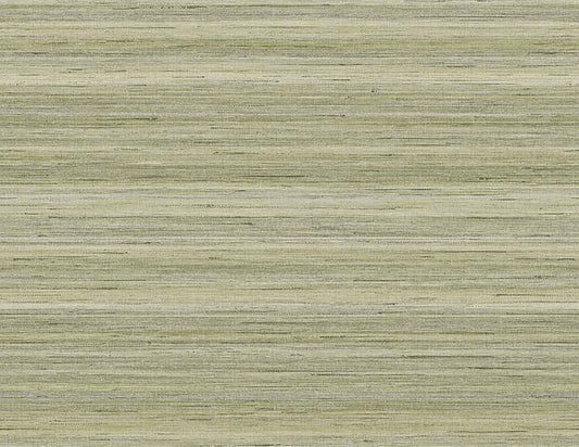 Seabrook Designs Linen & Silk Textures Meiya Stria Contemporary Greens Matte Sidewall - GT30411