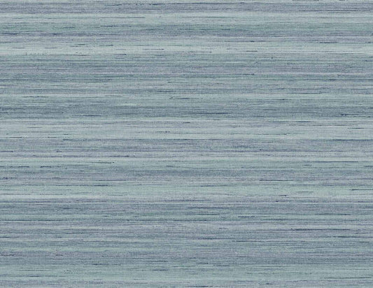 Seabrook Designs Linen & Silk Textures Meiya Stria Contemporary Blues Matte Sidewall - GT30412