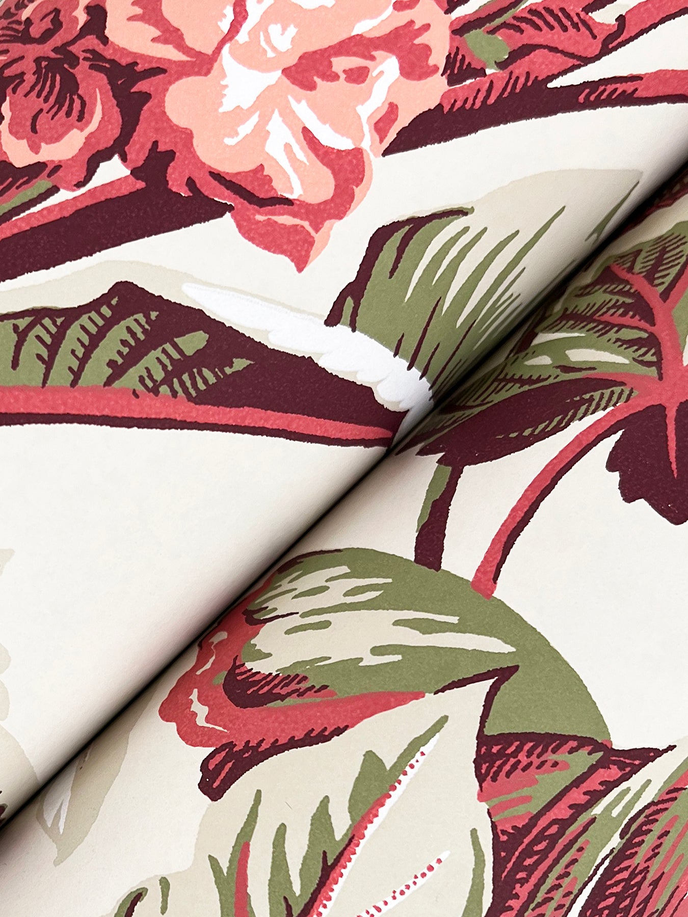 York Wallcoverings Classics Mystic Isle Taupe Wallpaper Eclectic Tropical Neutrals   - GT4501