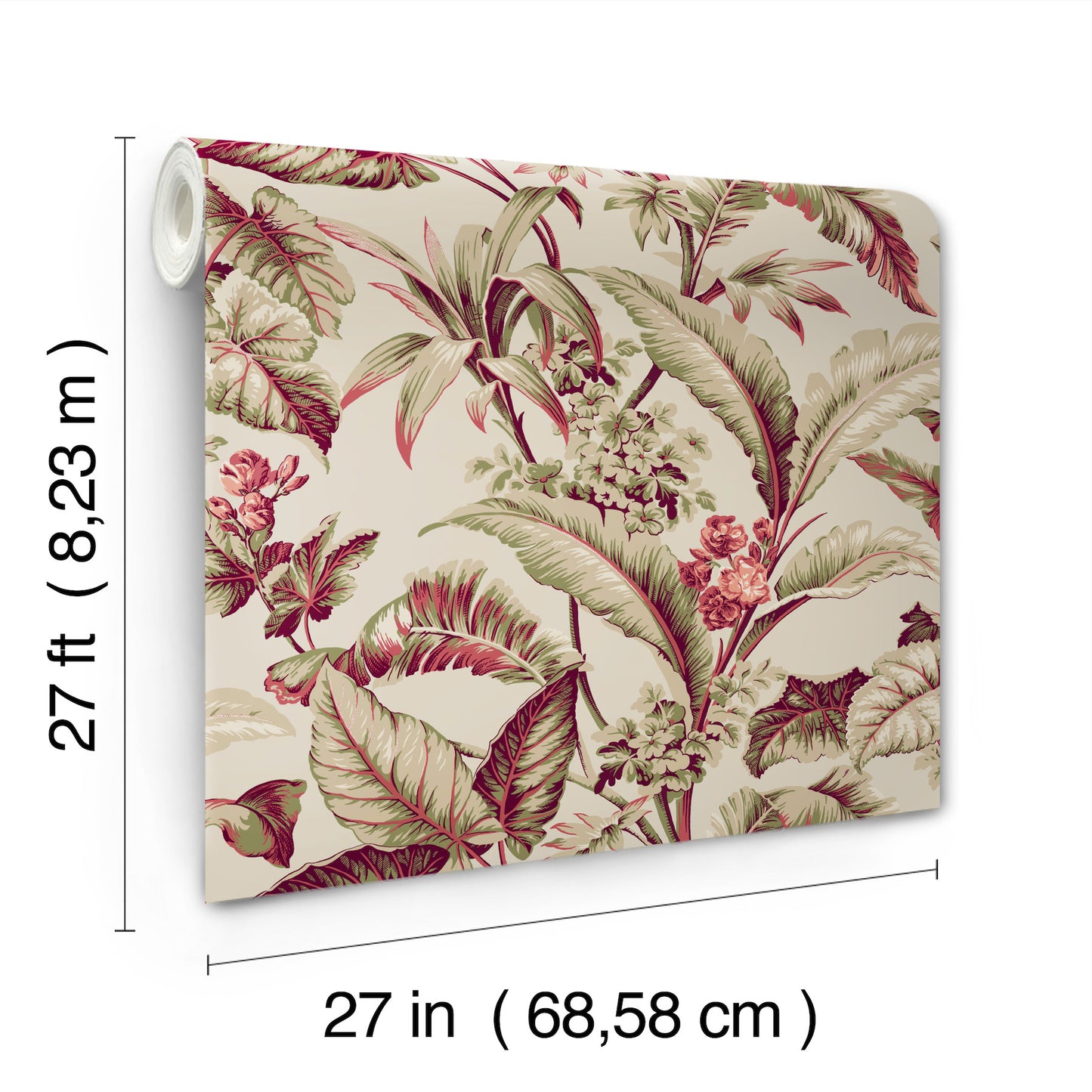 York Wallcoverings Classics Mystic Isle Taupe Wallpaper Eclectic Tropical Neutrals   - GT4501