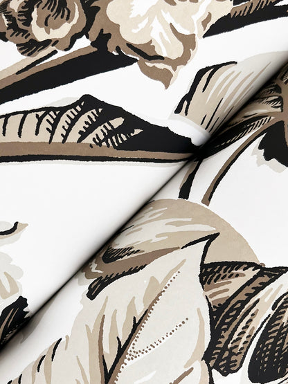 York Wallcoverings Classics Mystic Isle Neutral Wallpaper Eclectic Tropical Neutrals   - GT4503