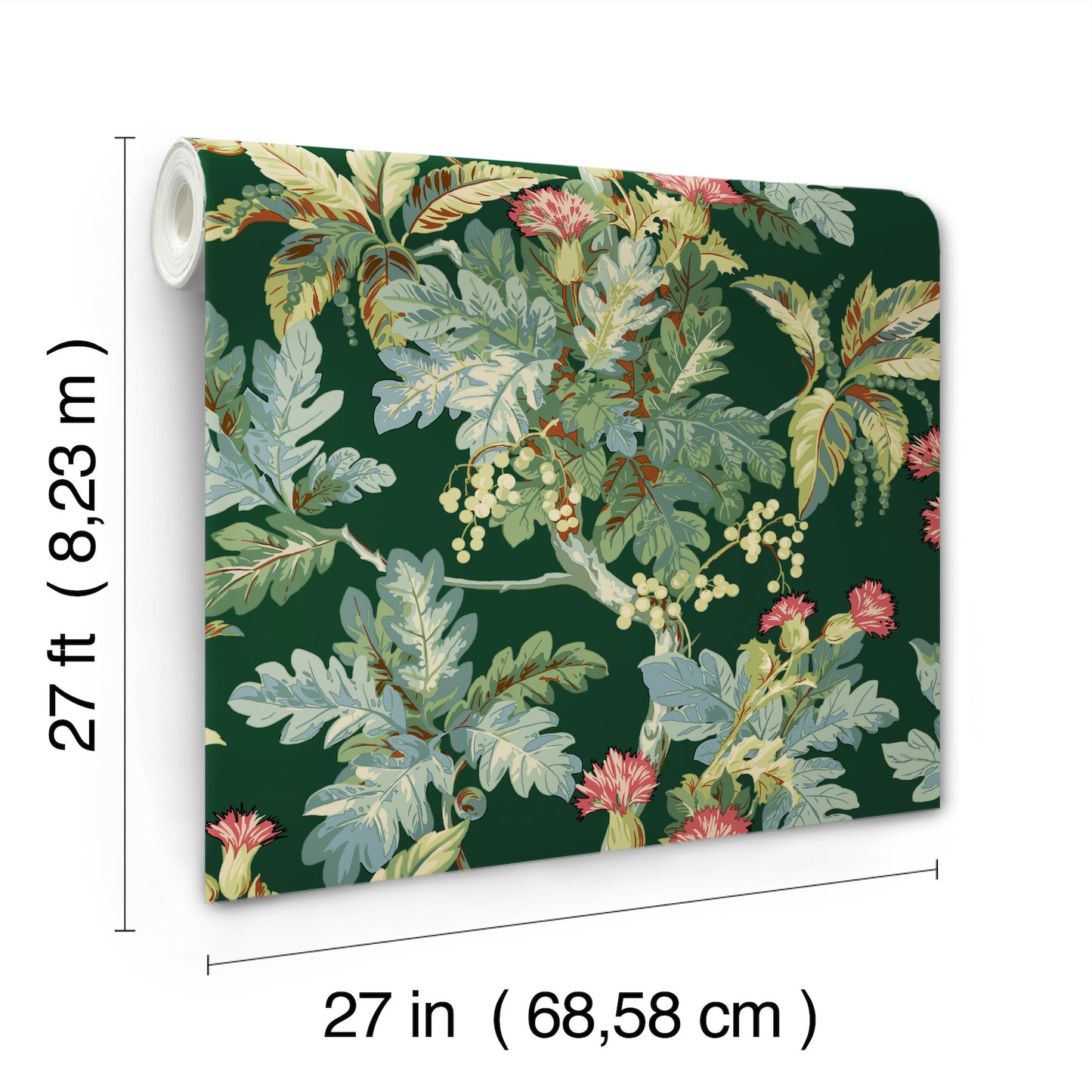 York Wallcoverings Classics Briarwood Green Wallpaper Vintage Botanical Greens   - GT4525